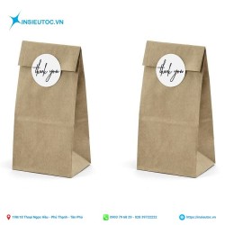 tem nhãn decal kraft hình tròn đẹp dán túi đơn giản tem nhãn decal kraft hình tròn