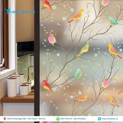 Mẫu decal trang trí họa tiết dán kính đẹp, đơn giản decal trang trí họa tiết dán kính