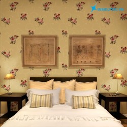 Decal trang trí tông màu trầm thích hợp cho không gian phòng ngủ phong cách Vintage. decal trang trí tông màu trầm sang trọng