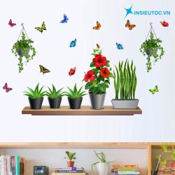 Mẫu decal cây xanh giúp không gian học tập, làm việc sáng hơn. Decal trang trí không gian học tập