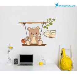 Một mẫu decal trang trí xinh xắn khác được rất nhiều khách hàng yêu thích của In Siêu Tốc. Đề Can Trang Trí Tường Xinh Xắn