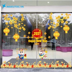 Thi công nhanh chóng vì có keo sẵn để dán lên tường Dễ Dàng Thi Công Nhanh Decal Trang Trí