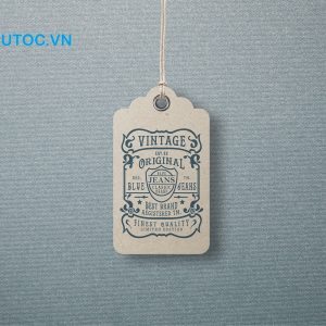 Một chút sự thay đổi so với các mác hình vuông hay chữ nhật thông thường sẽ giúp sản phẩm của bạn được khách hàng chú ý hơn thiết kế và in mác quần áo cho shop thời trang nam nữ