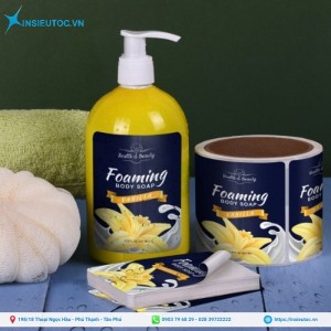 tem nhãn xà phòng tắm dưỡng da