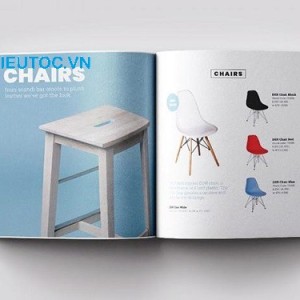 Sự hài hòa về màu sắc và cân đối của bố cục giúp catalogue trở nên lôi cuốn hơn. Mẫu catalogue nội thất ấn tượng