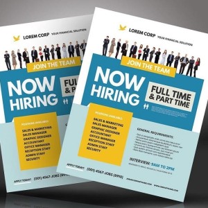 Thiết kế tờ rơi đơn giản, đủ thông tin và trình bày bằng màu sắc bắt mắt những mẫu tờ rơi tuyển dụng đạt chuẩn