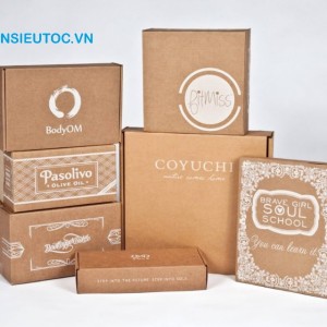 Sử dụng hộp giấy kraft tiết kiệm chi phí cho các doanh nghiệp. hộp giấy kraft đa dạng kiểu dáng và kích thước