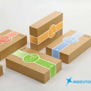 Hộp giấy kraft đẹp, đơn giản. mẫu hộp giấy kraft hình chữ nhật