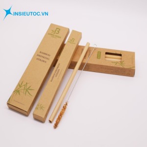 Giấy kraft là loại giấy được tạo sản xuất từ bột giấy hóa học. Mẫu hộp giấy kraft đựng ống hút