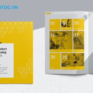 Mẫu catalogue với layout cực chất. Phối màu trong catalogue