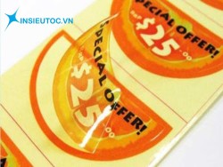 Đáp ứng mọi số lượng in theo yêu cầu Decal nhựa đáp ứng mọi nhu cầu