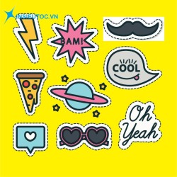 Mẫu sticker dán tinh tế, đẹp mắt mẫu sticker dễ thương đẹp mắt và tính tế