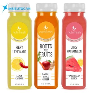 Chai lọ thường có các kích thước đa dạng, phụ thuộc vào các loại sản phẩm In nhãn chai đa dạng nhu cầu