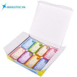 Nhãn vở có nhiều kích thước và hình dạng In nhãn vở đa dạng kích thước