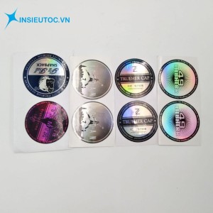 Chọn màu sắc tem nhãn rõ ràng mẫu in tem nhãn số lượng ít hình tròn