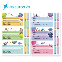 Nhãn vở in hình theo yêu cầu Nhãn vở in hình theo yêu cầu