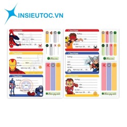 nhãn vở in theo yêu cầu Nhãn vở đẹp in theo yêu cầu