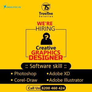 Bạn có thấy ấn tượng với mẫu poster này hay chưa. Mẫu tuyển dụng graphics designer