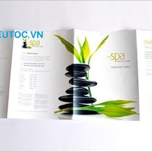 Catalogue dạng gấp 4. Nhận tư vấn thiết kế Catalogue Spa giá tốt tphcm