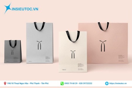 Mẫu túi giấy đẹp mắt thích hợp dùng cho các shop thời trang. Mẫu túi giấy dùng cho shop thời trang