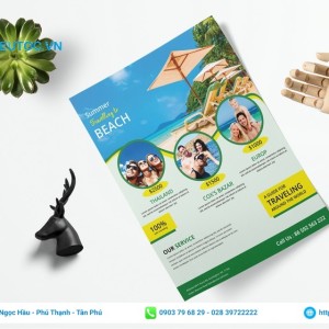 mẫu tờ rơi giảm giá du lịch mùa hè