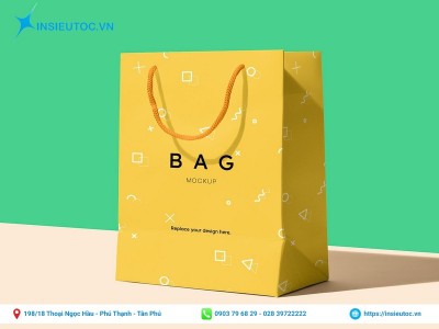 Mẫu túi giấy dọc đẹp với thiết kế màu sắc bắt mắt. Mẫu túi giấy dọc đẹp