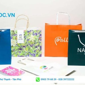 Túi kraft có thể in được nhiều màu, đáp ứng yêu cầu sử dụng của doanh nghiệp. Mẫu túi kraft giấy phổ biến hiện nay
