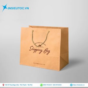 Thiết kế túi giấy ngang đơn giản nhưng không kém phần sang trọng Mẫu túi giấy ngang tối giản