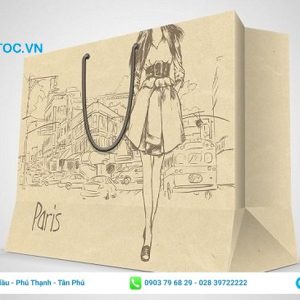 Thành phần chính của chất liệu giấy kraft là gỗ mềm hoặc tái chế các loại giấy đã qua sử dụng. Kiểu thiết kế túi xách sử dụng chất liệu giấy kraft