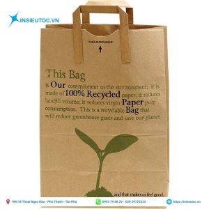 Gia công loại sản phẩm túi giấy Kraft cần ít công đoạn và dễ dàng in ấn, bám mực tốt Giấy kraft bảo vệ môi trường