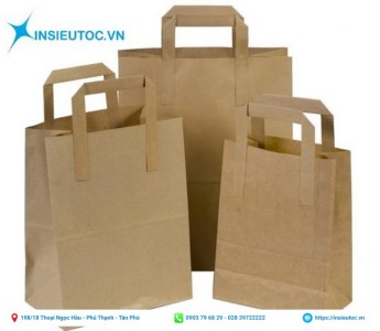 Túi xi măng có quai trơn đơn giản. Túi xi măng trơn có quai cầm