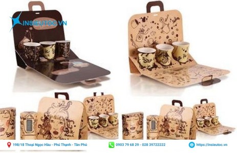 mẫu túi giấy xi măng đựng cafe nổi bật, tiện dụng. túi đựng cafe làm bằng chất liệu giấy xi măng