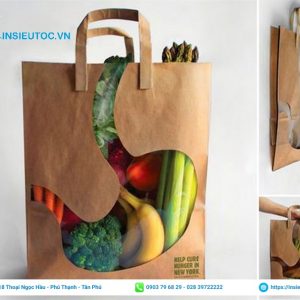 Túi giấy xi măng đựng thực phẩm lạ mắt Túi giấy xi măng đựng được nhiều thực phẩm