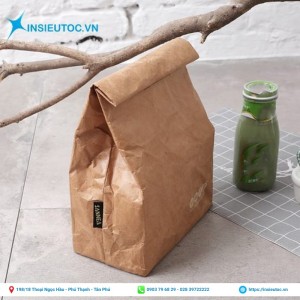 mẫu túi giấy xi măng có miệng gấp. túi giấy xi măng dạng gấp đơn giản