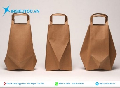 túi giấy xi măng có quai có thiết kế lạ mắt. túi xi măng kiểu dáng độc đáo