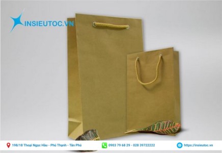 túi giấy xi măng trơn có quai giá rẻ túi giấy xi măng trơn